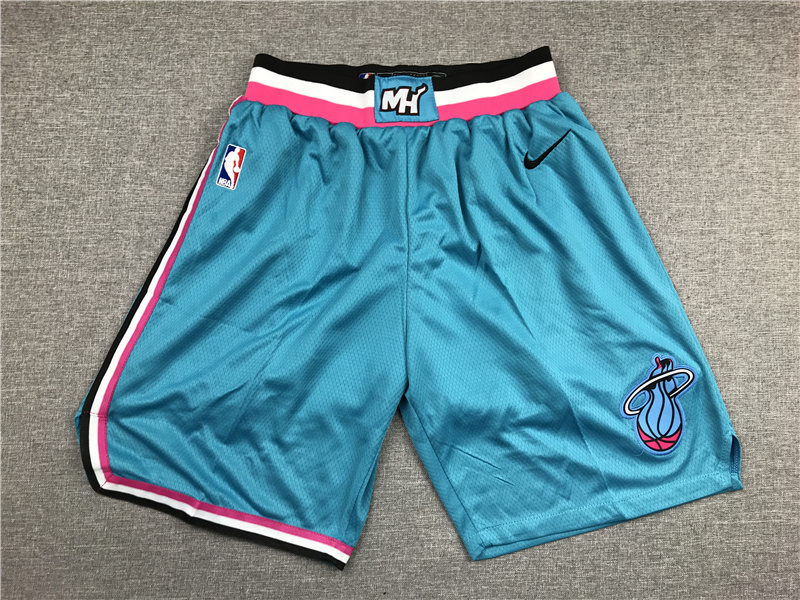  Men 2022 NBA Miami Heat blue shorts